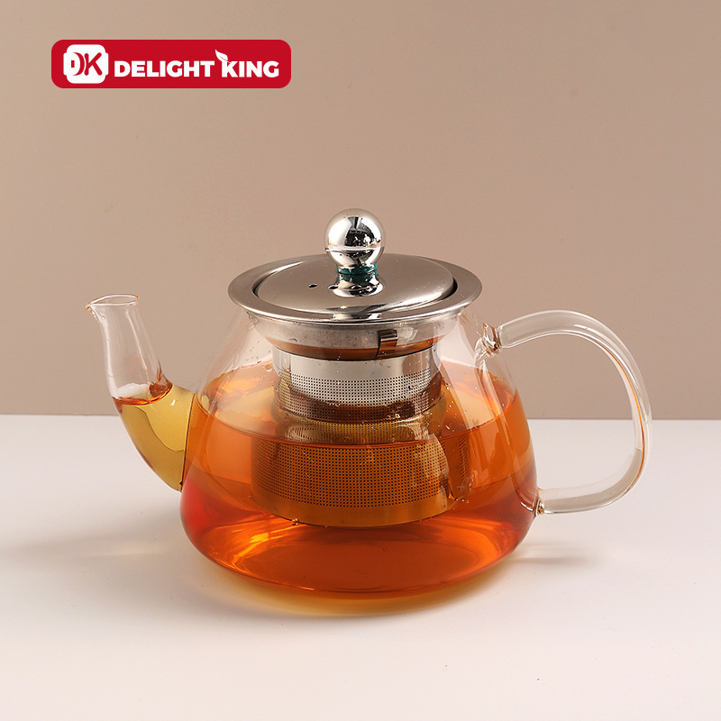 Top seller Tea Kettle and tea pot Maker Glass Teapot with Removable Loose Tea Infuser Borosilicate Glass Teapot