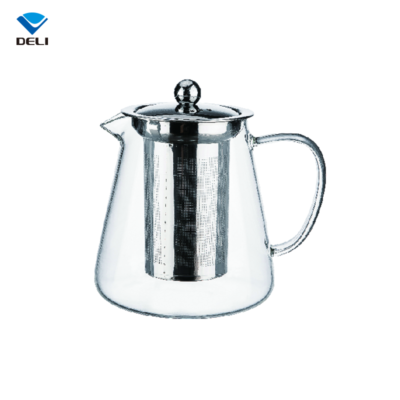 Free Sample DELI 1800ml 25.4oz Restaurant Use Japanese Modern Cheap Luxury  Kettle Warmer Tea Pot with Infuser