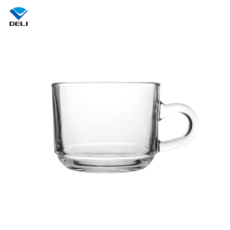 High Quality DELI 7.1oz 210ml Mini Heat Resistant Glassware Box Portable Hot Luxury Coffee Cup