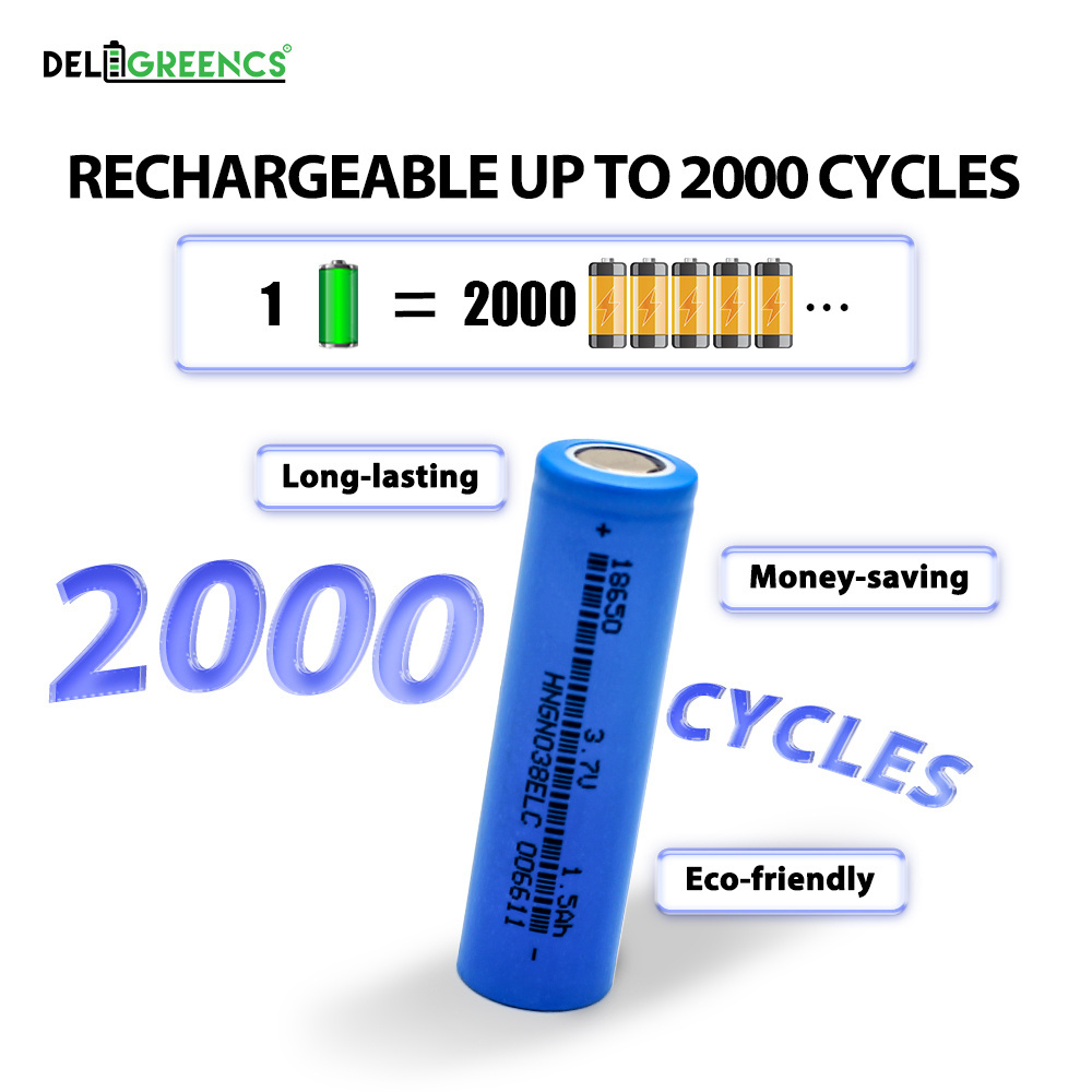 1500mah rechargeable lithium-ion flat top battery small fan electric toy car battery cylindrical charging lithium ion batteries