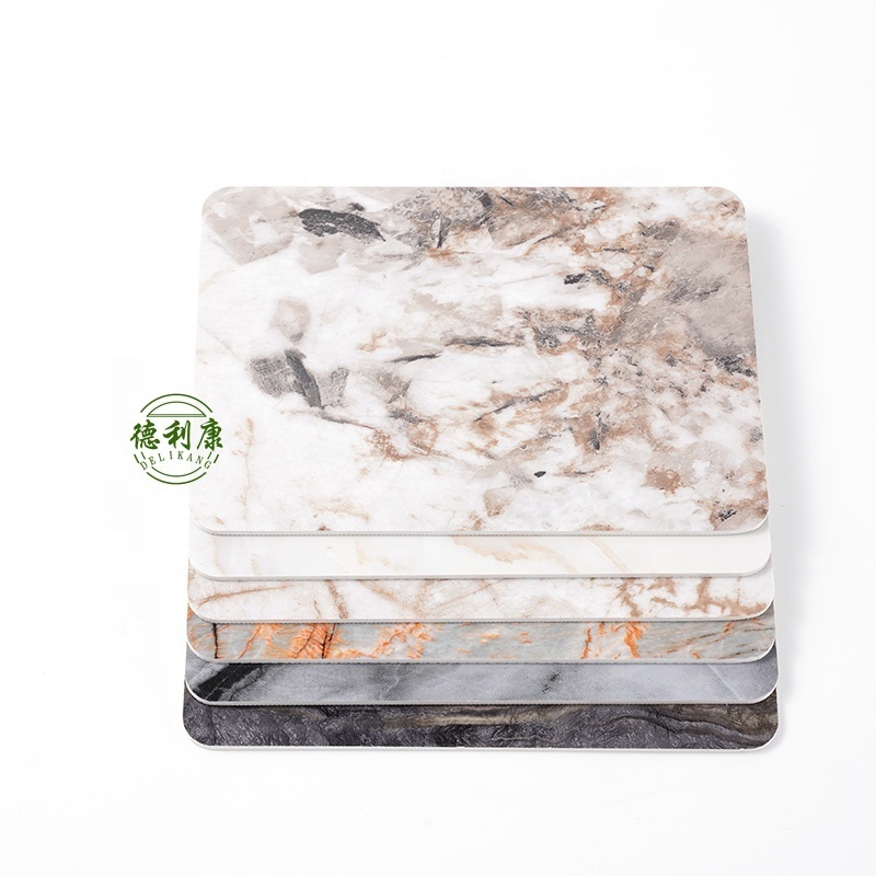 4*8 inch PVC texture construction material waterproof laminas de pvc marble sheet