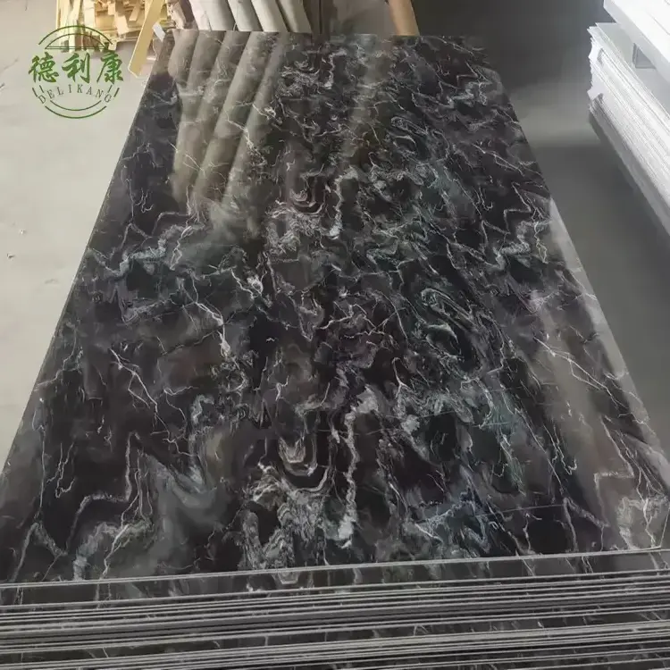 China Manufacturer Custom Size Pvc Wall Panel Uv Marble Sheet Uv Plastic Sheet