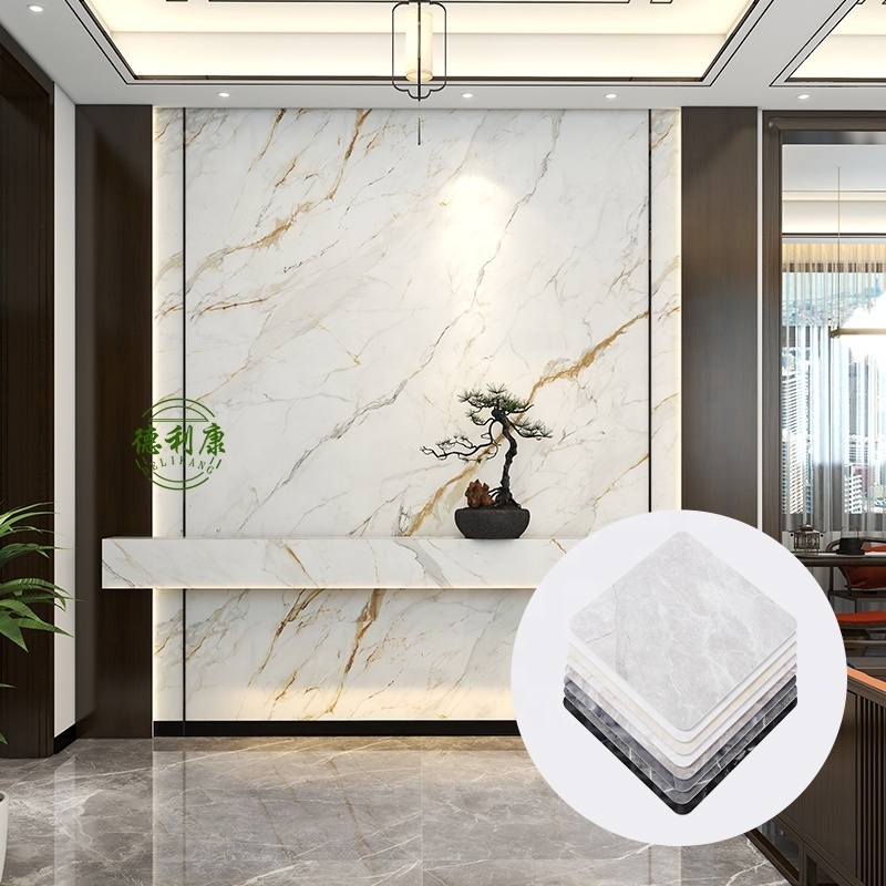 4*8 inch PVC texture construction material waterproof laminas de pvc marble sheet