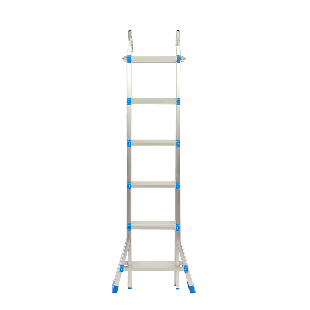 Multi Purpose Aluminium Ladder, Platform Plates, Extension Step Ladder Heavy Duty Scaffold Ladder for Home Outdoor Work 330LBS C