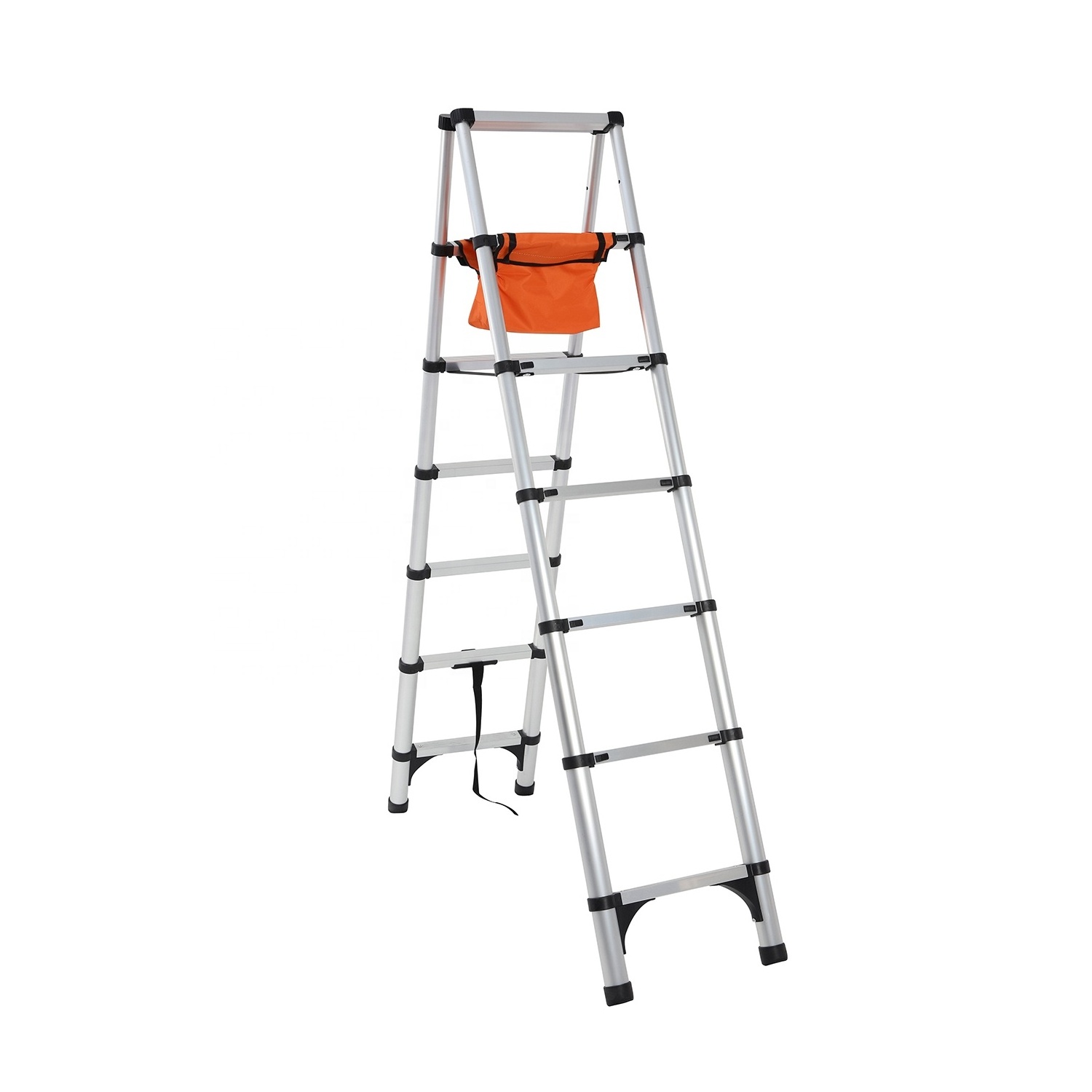 indoor double telescopic lightweight ladders with tools work bag