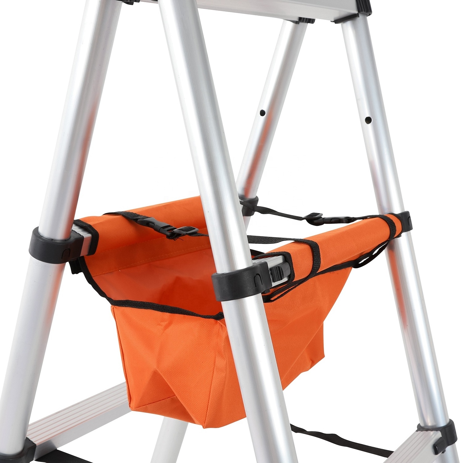 indoor double telescopic lightweight ladders with tools work bag