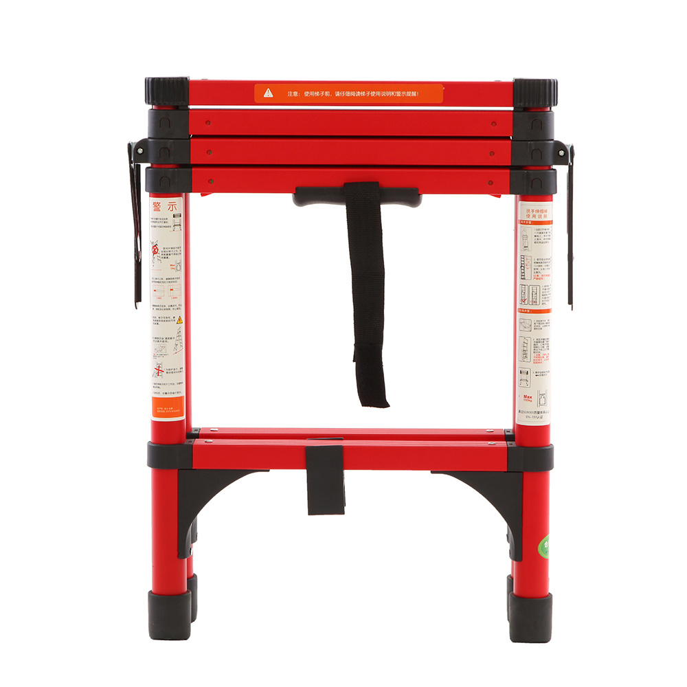 Telescopic multi-purpose folding ladder aluminium telescopic 3.8 EN131/CE