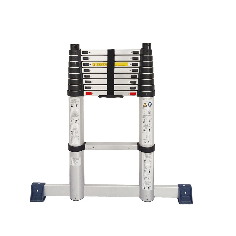 EN131-6 2.6m/3.2m/3.8m/4.1m/4.4m  soft close design step extension indoor telescopic ladder