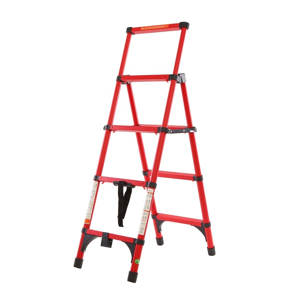 Telescopic multi-purpose folding ladder aluminium telescopic 3.8 EN131/CE