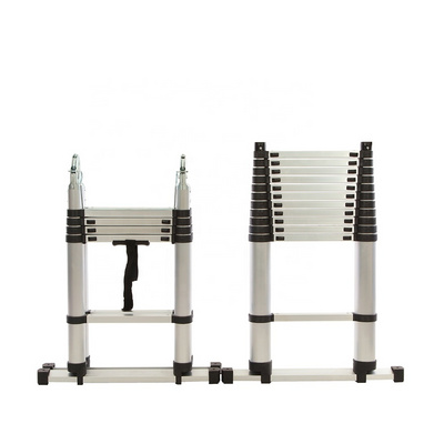 Aluminium telescopic ladder folding step EN131 soft close