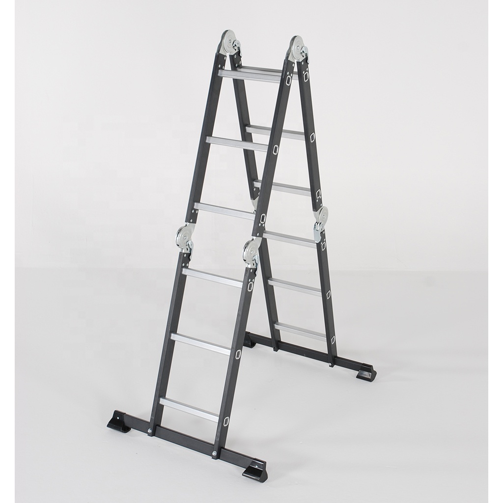 Deliladder aluminium folding ladder step foldable with hinge 4X3 4X4 4X5 4X6