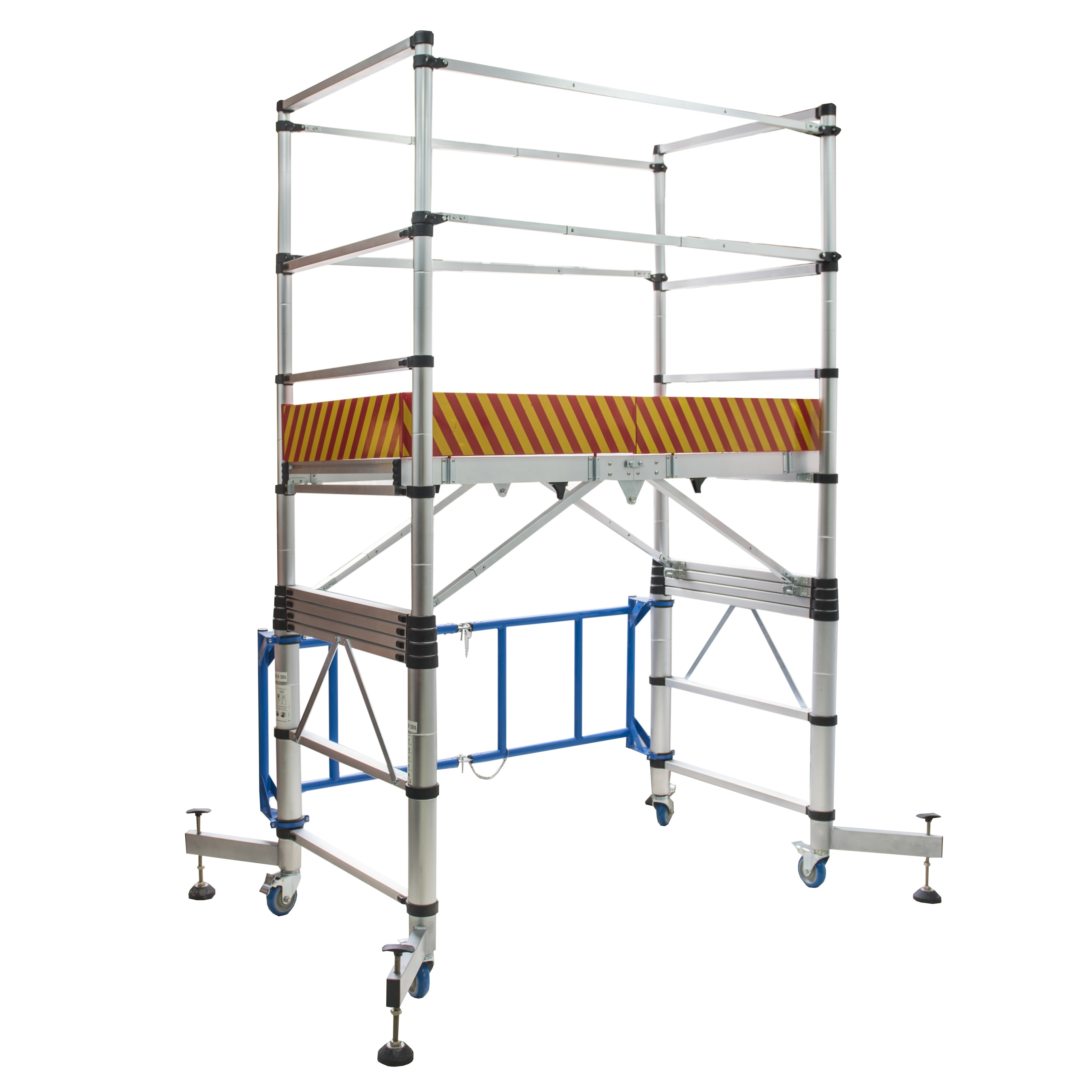 New design adjustable platform height easy to transportation and storage telescopic folding aluminium scaffolding