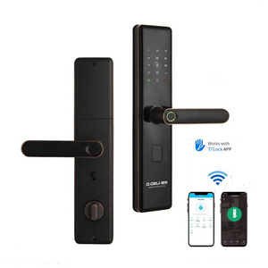 TTLock Tuya Smart Ble Remote Biometrics Bluetooth Password Keyless Handle Lever TTlock Smart Fingerprint Door Lock