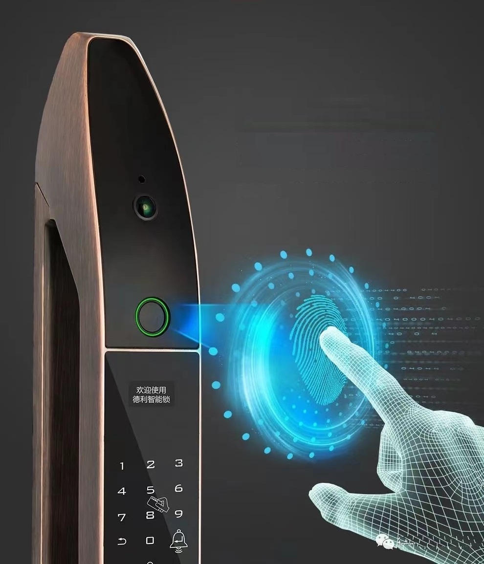 D.Deli DZ001C High Quality Zinc Alloy Full-automatic Face Recognition Smart Biometric  Fingerprint lock for Smart Home