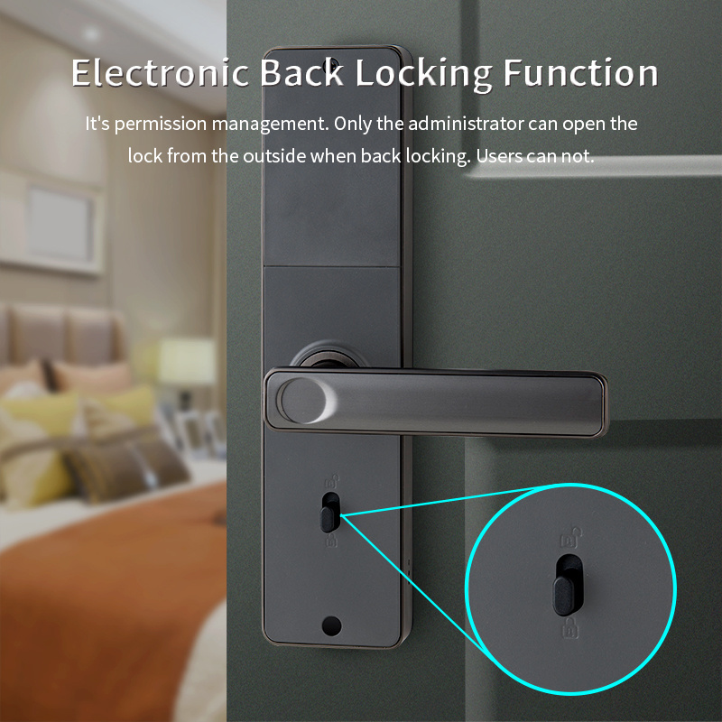 Indoor Smart Lock Tuya Wifi Biometric Intelligent Electronic Fingerprint Smart Lock Wooden Door Mute Fingerprint Door Lock