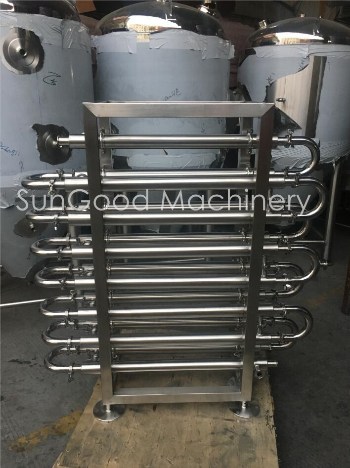 Brewhouse Beer Brewing Equipment Brewery Equipment Stainless Steel Wort Chiller Shell And Tube Heat Exchanger