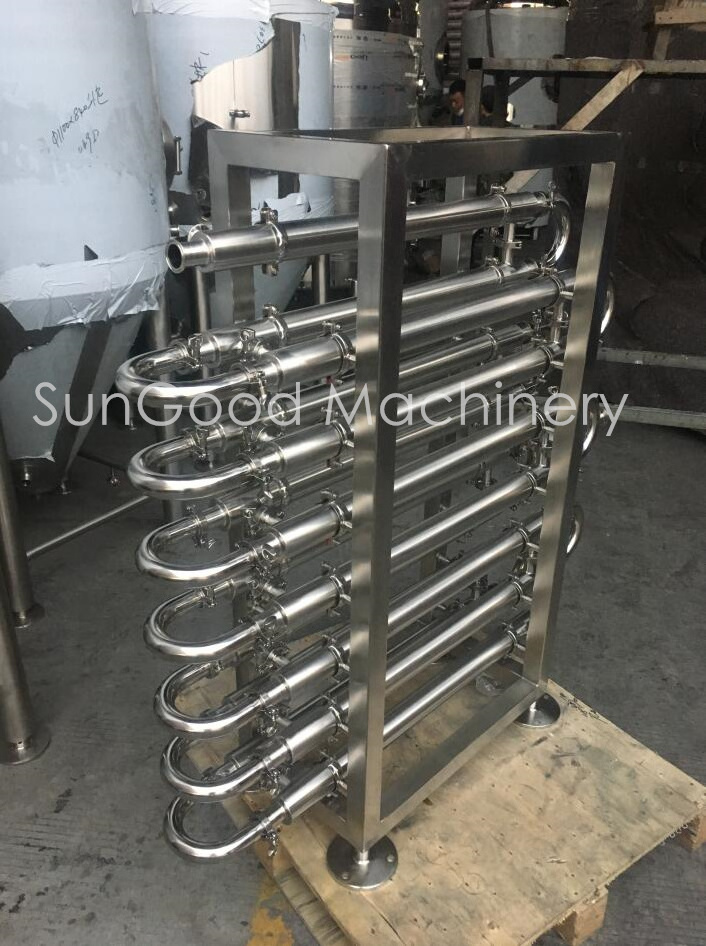 Brewhouse Beer Brewing Equipment Brewery Equipment Stainless Steel Wort Chiller Shell And Tube Heat Exchanger