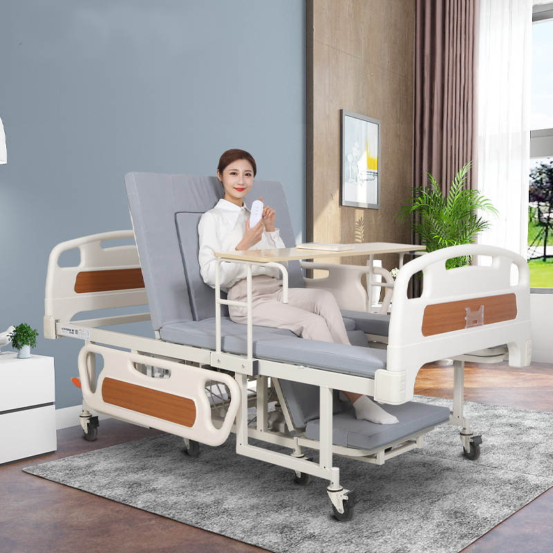 Factory price for electric hospital wheelchair bed with toilet