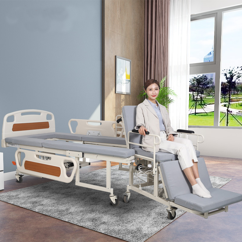 Factory price for electric hospital wheelchair bed with toilet