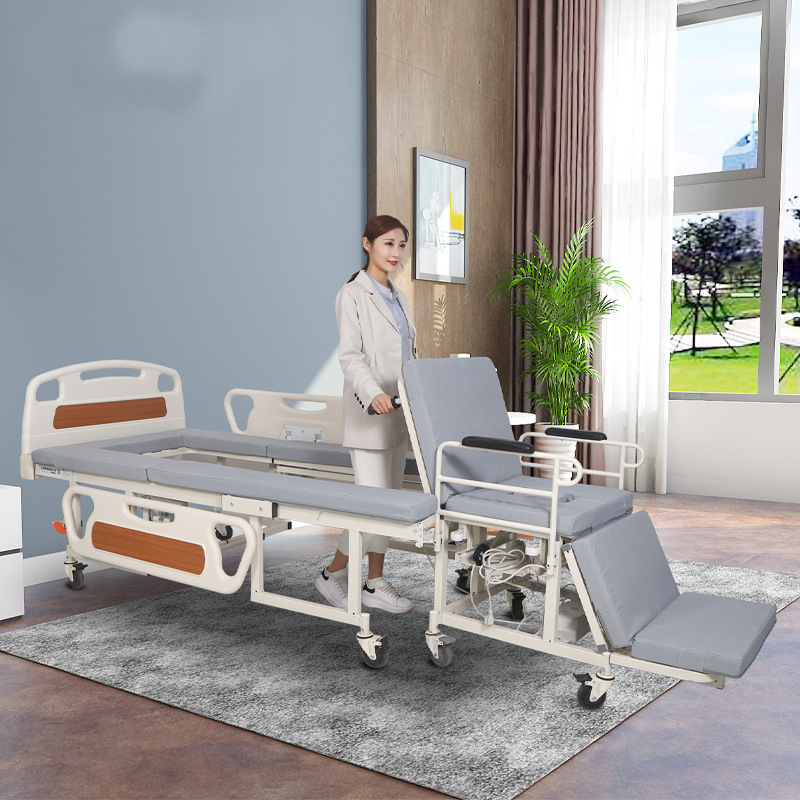 Factory price for electric hospital wheelchair bed with toilet