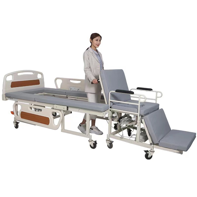 Factory price for electric hospital wheelchair bed with toilet