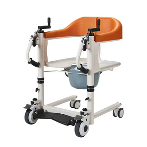 Hand-Cranking Shift Machine Disabled Care Multi-Functional Toilet Hand-Cranking Lifting Shifter Bath Chair Double-Cranking