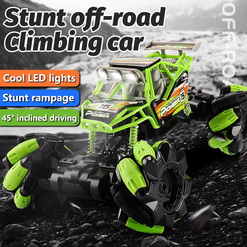 2.4G Multi Terrain Omnidirectional Remote Control Stunt Car Toy Drift Dancing Rc Climbing Car With Light