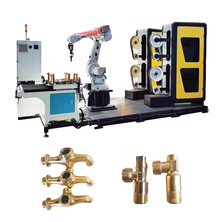 Deburring and polishing robot system automatic polishing machine for faucet brass tube small metal components