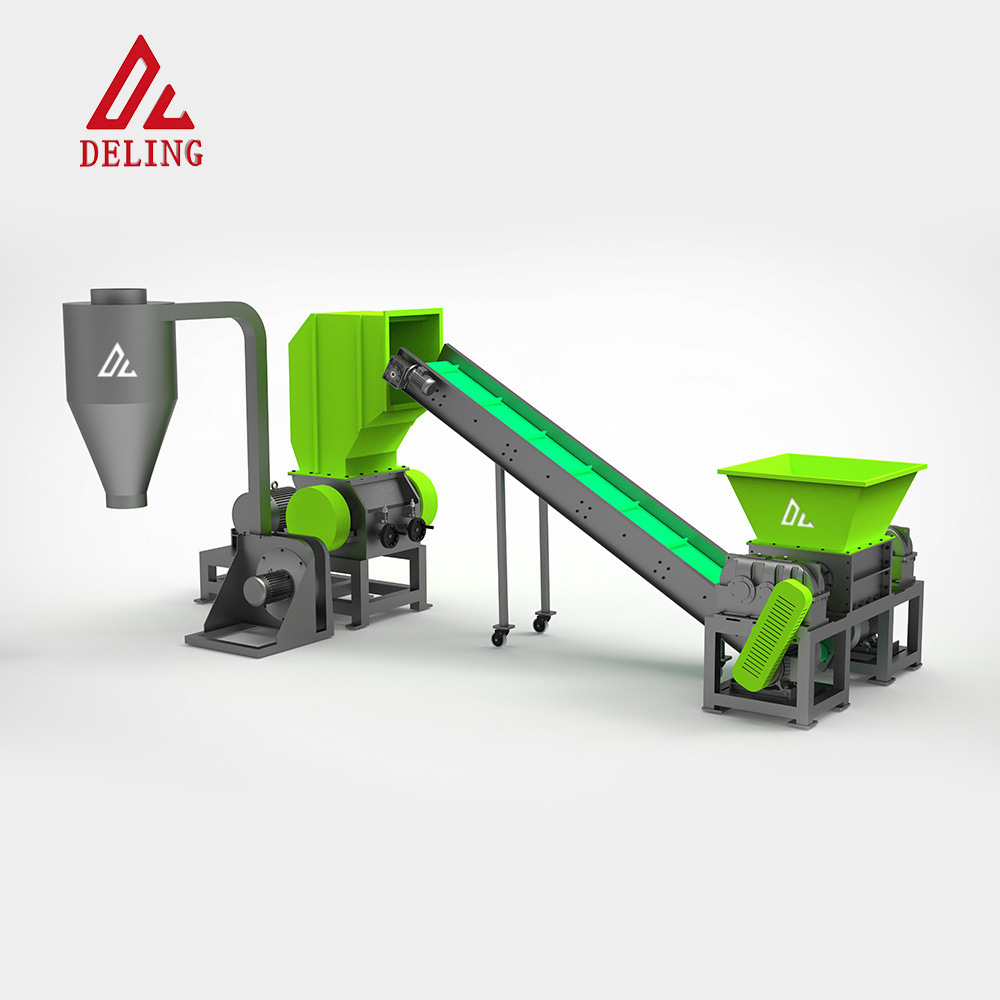 Double axis waste cardboard paper tire rubber waste plastic crusher recycling machine Double Shaft Shredder