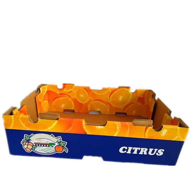 Recycle wholesale mango cherry corrugated folding fruit vegetable packaging cartons boxes for shipping and display