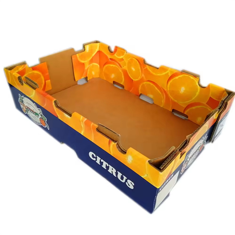 Recycle wholesale mango cherry corrugated folding fruit vegetable packaging cartons boxes for shipping and display