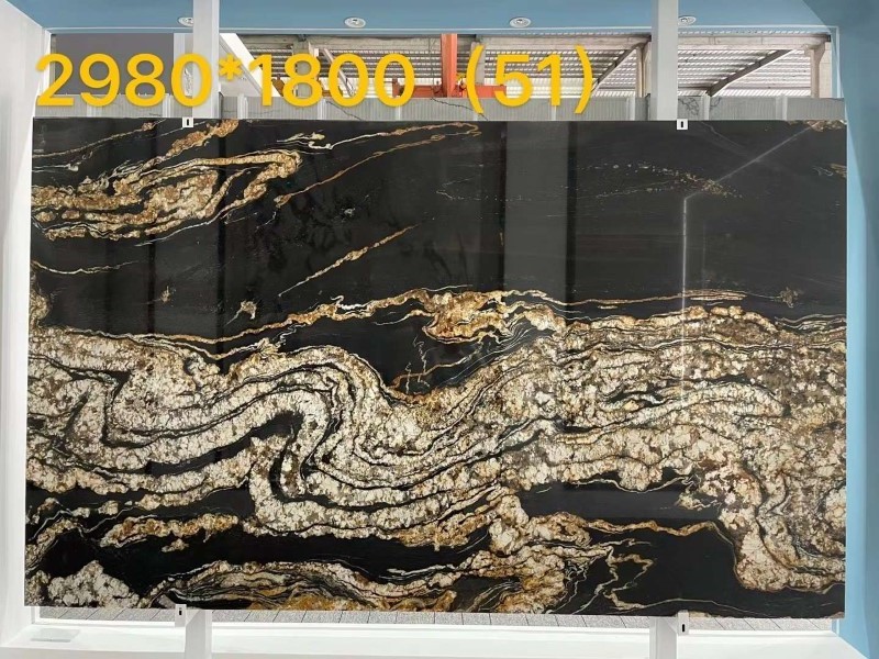 Brazil Luxury Matrix Titanium Taurus Spectrus Juparana Cosmos Black Magma Cosmic Gold Granite Quartzite Slab