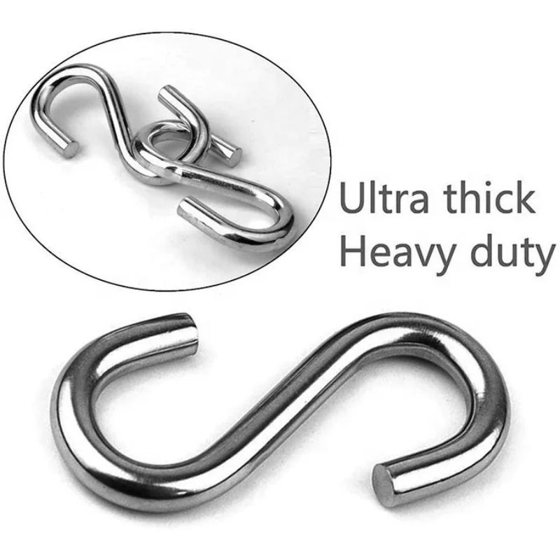 Factory Customized Stainless Steel Large S Hooks Heavy Duty Zinc Hanging Hooks For Hammock