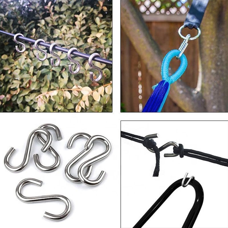 Factory Customized Stainless Steel Large S Hooks Heavy Duty Zinc Hanging Hooks For Hammock