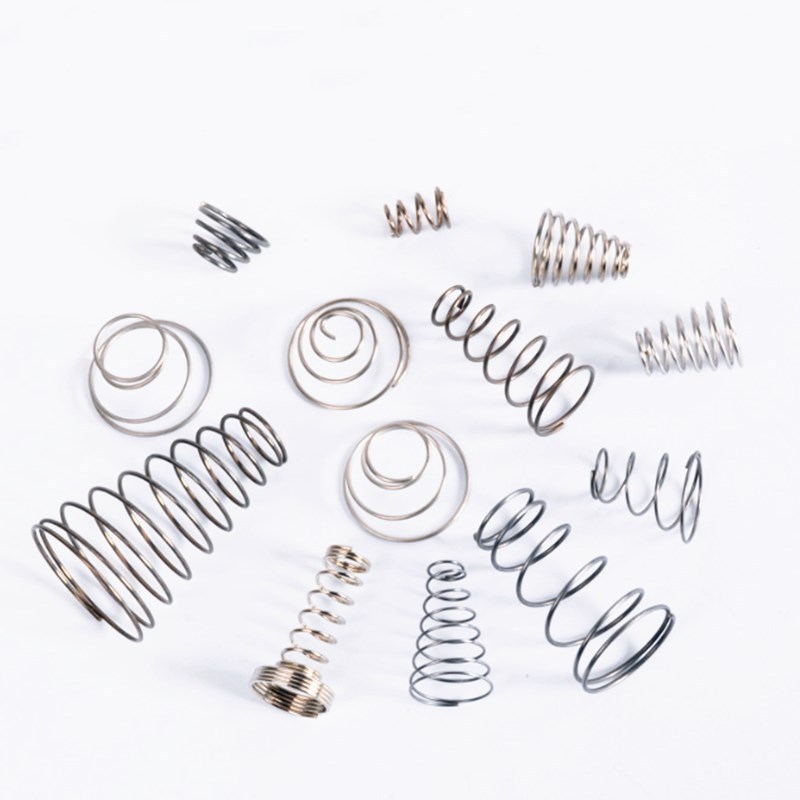 metal steel stainless steel conical coil cone helical battery contact compression spring