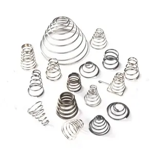 metal steel stainless steel conical coil cone helical battery contact compression spring