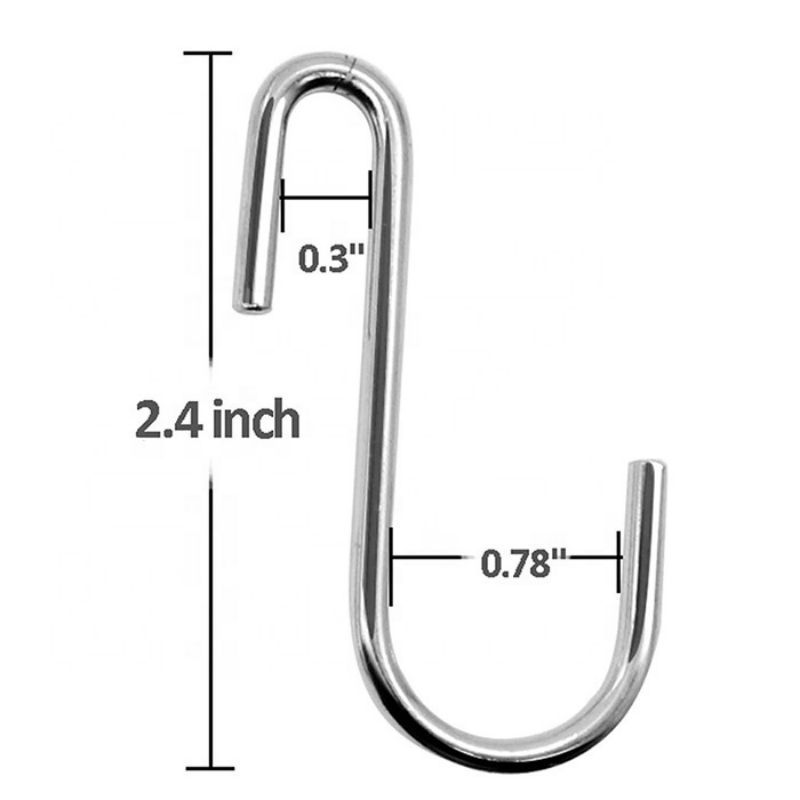 S Metal Hook Stainless Hanging Bulk S Shape Small Ornament Key Hanger Metal Hook For Cloth Hanging S Hook