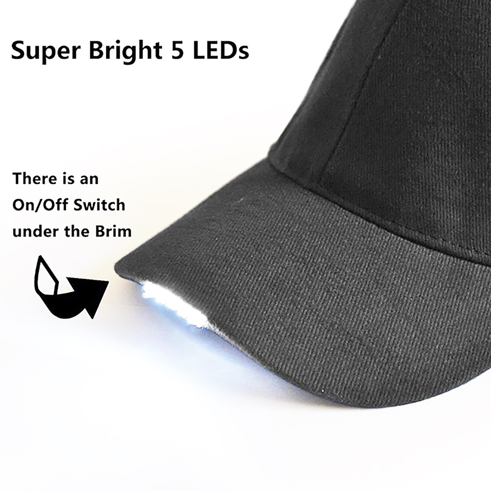 low moq high quality Hands Free LED Baseball Cap led display Hat women summer cap hat custom logo for Outdoor Jogging