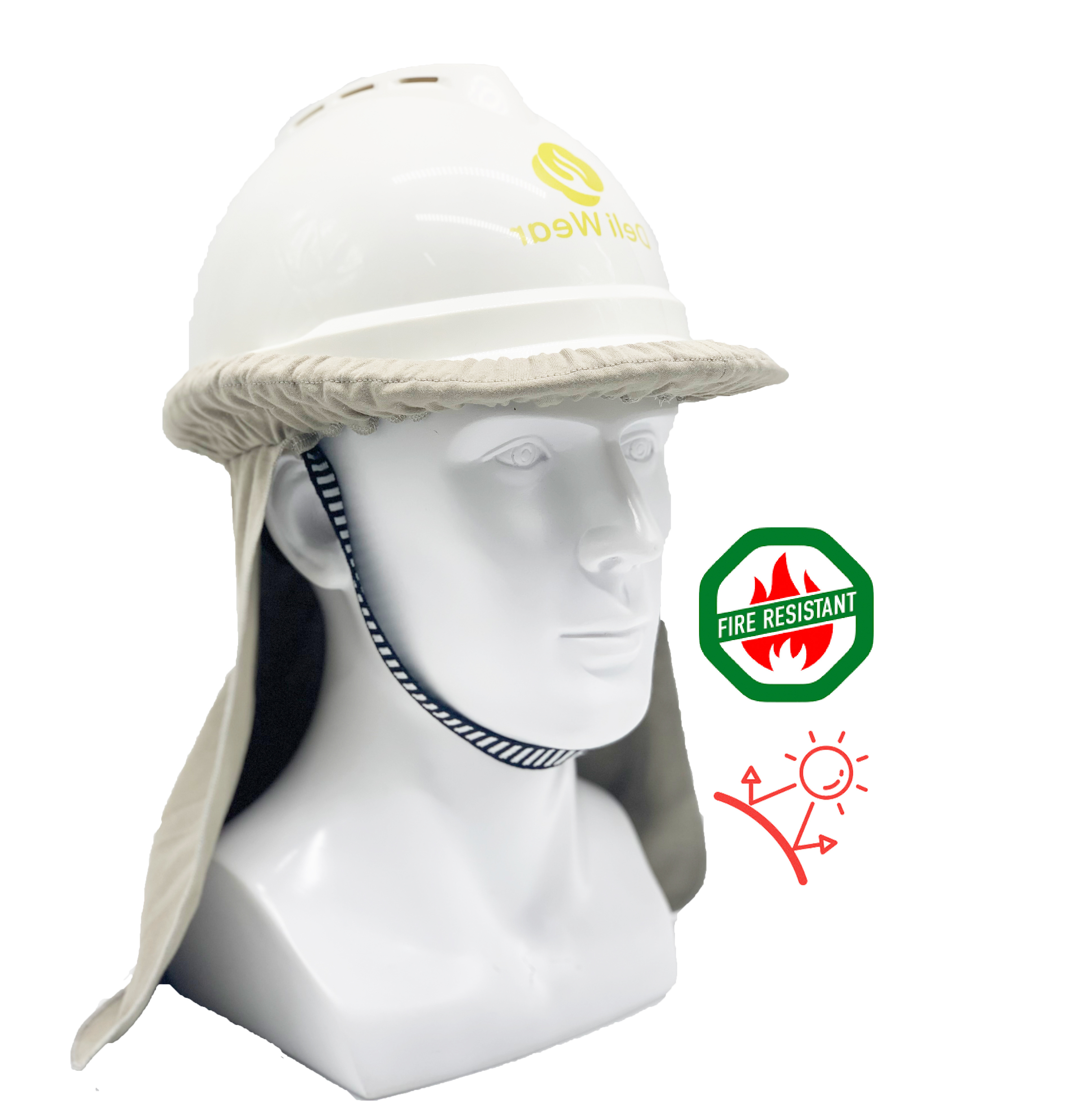 NFPA2112 EN11612 Flame Resistant neck shade Brim Safety Helmets liner FR Hard Hat hood Helmet Sun cover liner welding