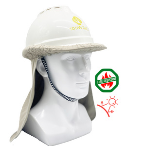 NFPA2112 EN11612 Flame Resistant neck shade Brim Safety Helmets liner FR Hard Hat hood Helmet Sun cover liner welding