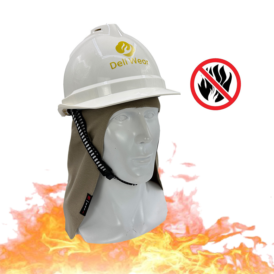 Arc Flash Fire Resistant Summer Sunshield Safety Helmet Hard Hat Sun Shade Protective Neck Head Cover Welding Helmet Sun Shield