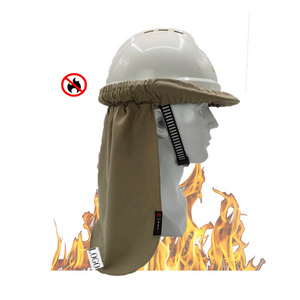 Custom logo Flame Resistant Hard Hat Neck Shade Helmet lining Sun Neck Protection cover for Brim Safety Helmets welding Sunshade