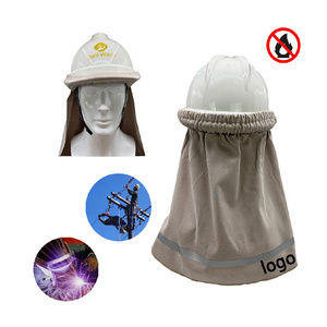 private label flame resistant sun shade hard hat sun cover protective helmet liner sun shield for welding oilfield mining