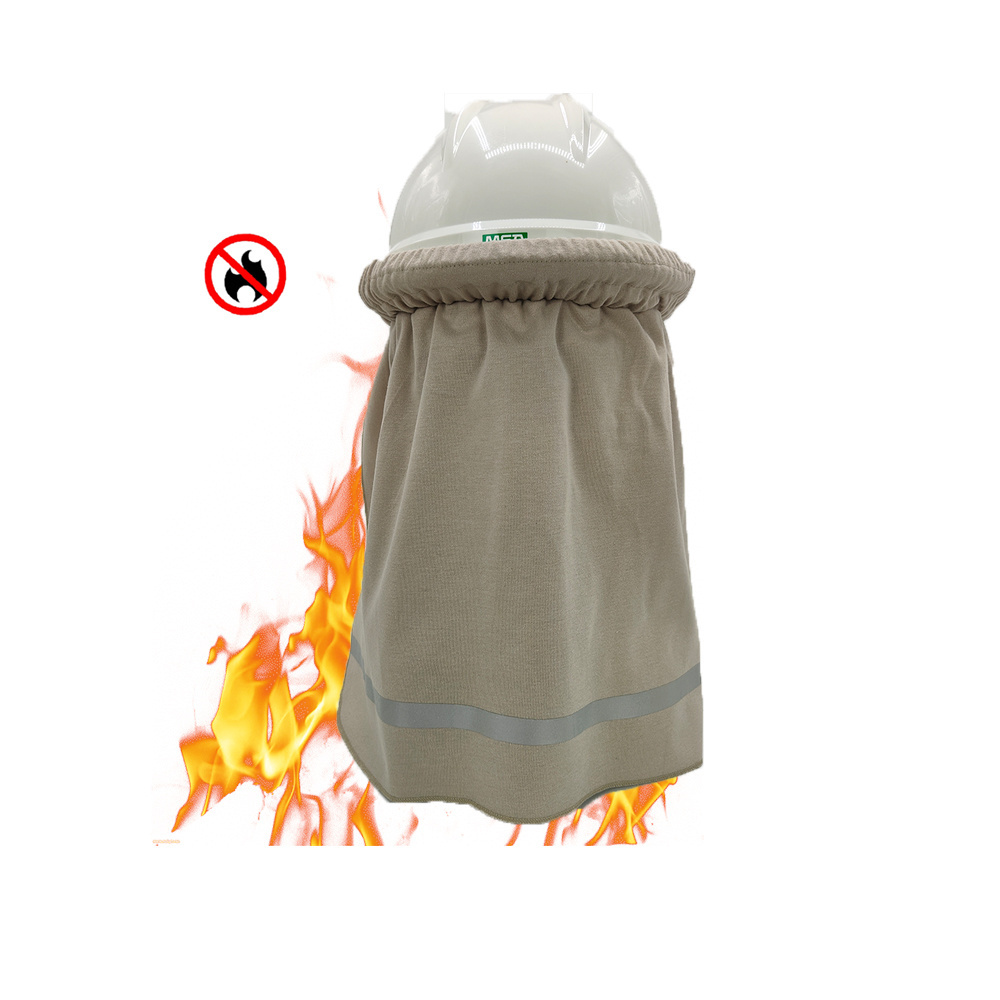 Custom arc flash fire resistant sunshield flame retardant fabric sunshade safety helmet sun shield summer protective neck head