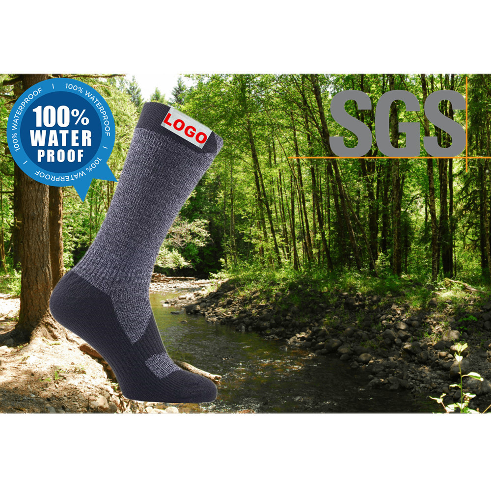 Waterproof&breathable membrane socks SGS ASTM E96 Custom men's hiking waterproof socks for men cycling kayaking Skiing Trekking