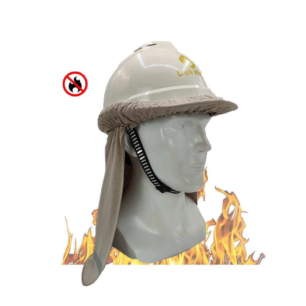 Custom logo Flame Resistant Hard Hat Neck Shade Helmet lining Sun Neck Protection cover for Brim Safety Helmets welding Sunshade