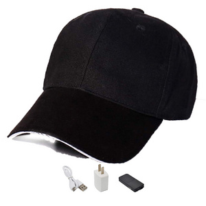 low moq high quality Hands Free LED Baseball Cap led display Hat women summer cap hat custom logo for Outdoor Jogging