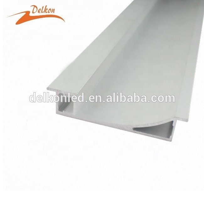 Delkon 68*14mm 10mm Inner Width  LED Skirting Aluminum Profile Wall Foot Line Baseboard Lighting