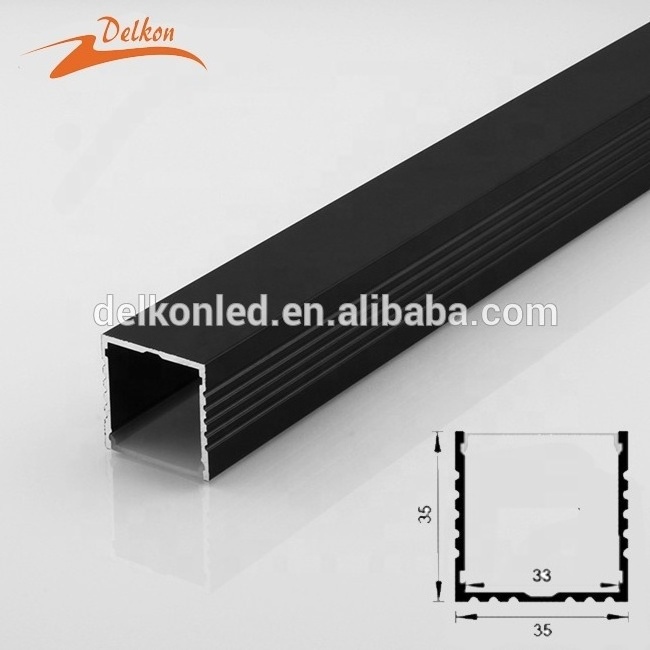 3535 Black Aluminum LED Profile for 31mm LED Strip Light 35mm Deep Aluminum Extrusion