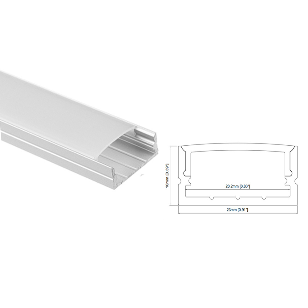 Best Seller In USA 23*10mm LED Strip Channel Perfiles Aluminio Tiras LED